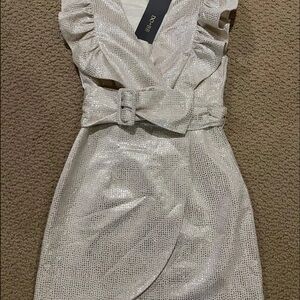 DO+BE Shimmering Silver Mini Dress